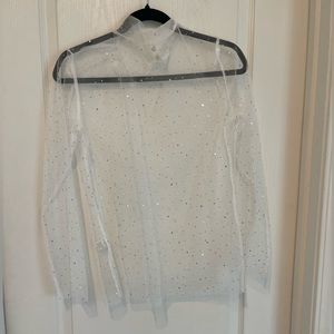 Sheer Rhinestone Top